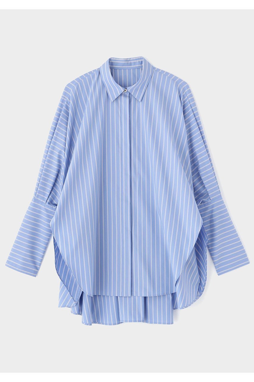 【ル フィル/LE PHIL】のオーバーサイズロングカフスシャツ2 インテリア・キッズ・メンズ・レディースファッション・服の通販 founy(ファニー) ファッション Fashion レディースファッション Fashion for Women トップス・カットソー Cut & Sew Tops シャツ・ブラウス・オフィスカジュアル Elegant Blouses & Button-Ups カフス Cuff Design スタンダード Standard, Basic ストライプ Stripe, Striped Pattern スリーブ Sleeve, Long Sleeve / Short Sleeve ロング Long, Long-Length 再入荷 Restock / Back in Stock ブルー|ID: prp329100004877974 ipo3291000000036388878