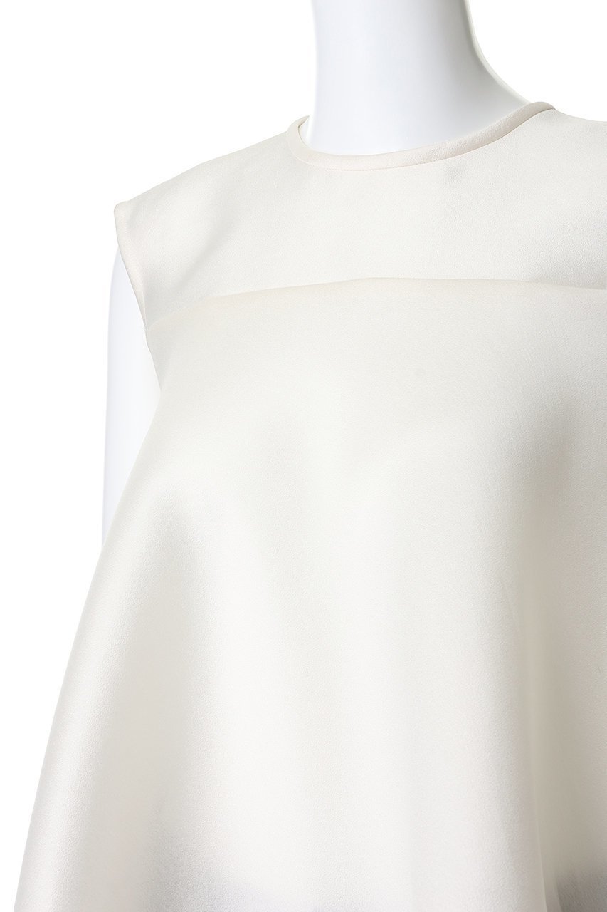 【エムフィル/M Fil】のシルキーWクロス クルーネックフレアブラウス 人気、トレンドファッション・服の通販 founy(ファニー) ファッション Fashion レディースファッション Fashion for Women トップス・カットソー Cut & Sew Tops キャミソール&ノースリーブ Camisoles & Sleeveless Tops シャツ・ブラウス・オフィスカジュアル Elegant Blouses & Button-Ups おすすめ Recommended / Our Picks エアリー Airy Texture セットアップ Set-Up, Coordinated Outfit ノースリーブ Sleeveless, No-Sleeve ハーフ Half, Half-Length フィット Fit, Slim Fit フレア Flare, Flared ボトム Bottoms, Lower Wear ミリタリー Military, Army Style ヨーク Yoke, Yoke Design リラックス Relax, Relaxed Fit ワイド Wide, Wide Fit 新作・新入荷 New Arrivals / New In other-5|ID: prp329100004877978 ipo3291000000036388919