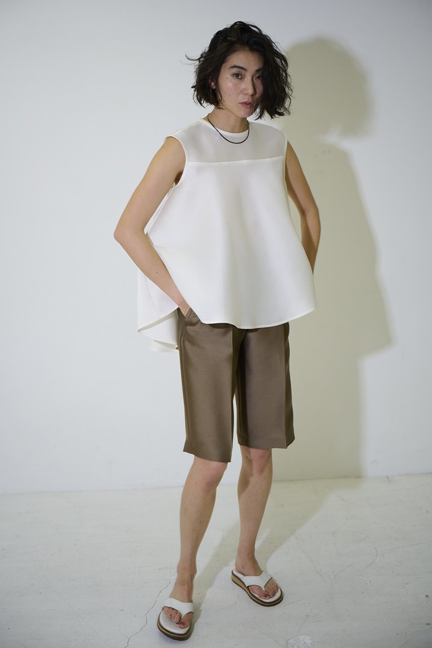 【エムフィル/M Fil】のシルキーWクロス クルーネックフレアブラウス 人気、トレンドファッション・服の通販 founy(ファニー) ファッション Fashion レディースファッション Fashion for Women トップス・カットソー Cut & Sew Tops キャミソール&ノースリーブ Camisoles & Sleeveless Tops シャツ・ブラウス・オフィスカジュアル Elegant Blouses & Button-Ups おすすめ Recommended / Our Picks エアリー Airy Texture セットアップ Set-Up, Coordinated Outfit ノースリーブ Sleeveless, No-Sleeve ハーフ Half, Half-Length フィット Fit, Slim Fit フレア Flare, Flared ボトム Bottoms, Lower Wear ミリタリー Military, Army Style ヨーク Yoke, Yoke Design リラックス Relax, Relaxed Fit ワイド Wide, Wide Fit 新作・新入荷 New Arrivals / New In other-6|ID: prp329100004877978 ipo3291000000036388920