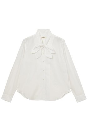 【ミラ ショーン バイ チカ キサダ/mila schon by chika kisada】のダブルリボンブラウス 人気、トレンドファッション・服の通販 founy(ファニー) ファッション Fashion レディースファッション Fashion for Women トップス・カットソー Cut & Sew Tops シャツ・ブラウス・オフィスカジュアル Elegant Blouses & Button-Ups スカーフ Scarf, Neckwear スリーブ Sleeve, Long Sleeve / Short Sleeve ダブル Double, Double-Breasted フェミニン Feminine, Girly リボン Ribbon, Bow ロング Long, Long-Length 新作・新入荷 New Arrivals / New In |ID:prp329100004877984