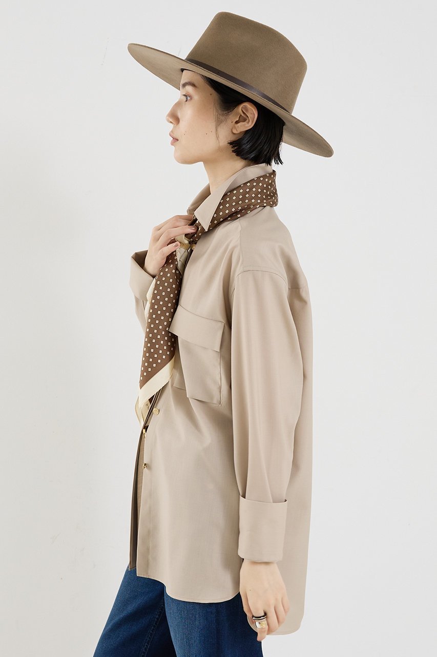 【ザ ストア バイ シー/THE STORE by C】の【COCUCA】比翼ベーシックシャツ 人気、トレンドファッション・服の通販 founy(ファニー) ファッション Fashion レディースファッション Fashion for Women トップス・カットソー Cut & Sew Tops シャツ・ブラウス・オフィスカジュアル Elegant Blouses & Button-Ups カフス Cuff Design スリーブ Sleeve, Long Sleeve / Short Sleeve スーツ Suit, Formalwear デニム Denim, Jeans Material フロント Front, Front Design ベーシック Basic, Essential ポケット Pocket, Pocket Detail ロング Long, Long-Length 別注 Limited Edition, Custom Order other-2|ID: prp329100004877987 ipo3291000000036389024