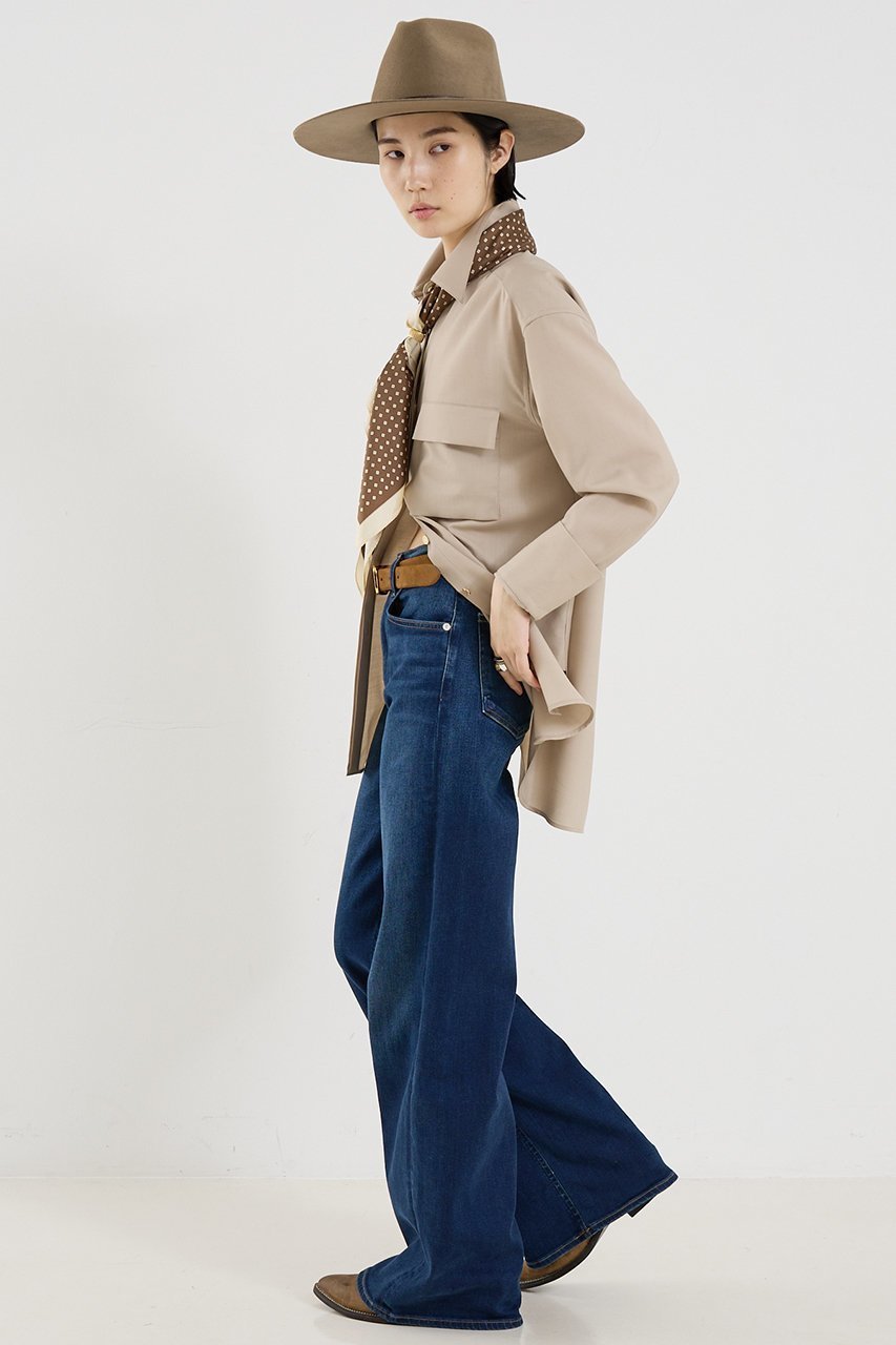 【ザ ストア バイ シー/THE STORE by C】の【COCUCA】比翼ベーシックシャツ 人気、トレンドファッション・服の通販 founy(ファニー) ファッション Fashion レディースファッション Fashion for Women トップス・カットソー Cut & Sew Tops シャツ・ブラウス・オフィスカジュアル Elegant Blouses & Button-Ups カフス Cuff Design スリーブ Sleeve, Long Sleeve / Short Sleeve スーツ Suit, Formalwear デニム Denim, Jeans Material フロント Front, Front Design ベーシック Basic, Essential ポケット Pocket, Pocket Detail ロング Long, Long-Length 別注 Limited Edition, Custom Order other-6|ID: prp329100004877987 ipo3291000000036389028