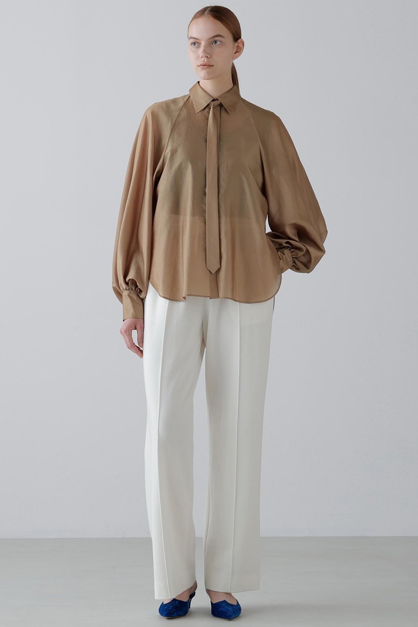 【アドーア/ADORE】のシルキーオーガンブラウス 人気、トレンドファッション・服の通販 founy(ファニー) 　ファッション　Fashion　レディースファッション　Fashion for Women　トップス・カットソー　Cut & Sew Tops　シャツ・ブラウス・オフィスカジュアル　Elegant Blouses & Button-Ups　オーガンジー　Organza Fabric　シアー　Sheer, See-Through　シルク　Silk, 100% Silk　スリーブ　Sleeve, Long Sleeve / Short Sleeve　モダン　Modern, Contemporary　ロング　Long, Long-Length　other-2|ID: prp329100004877993 ipo3291000000036389098