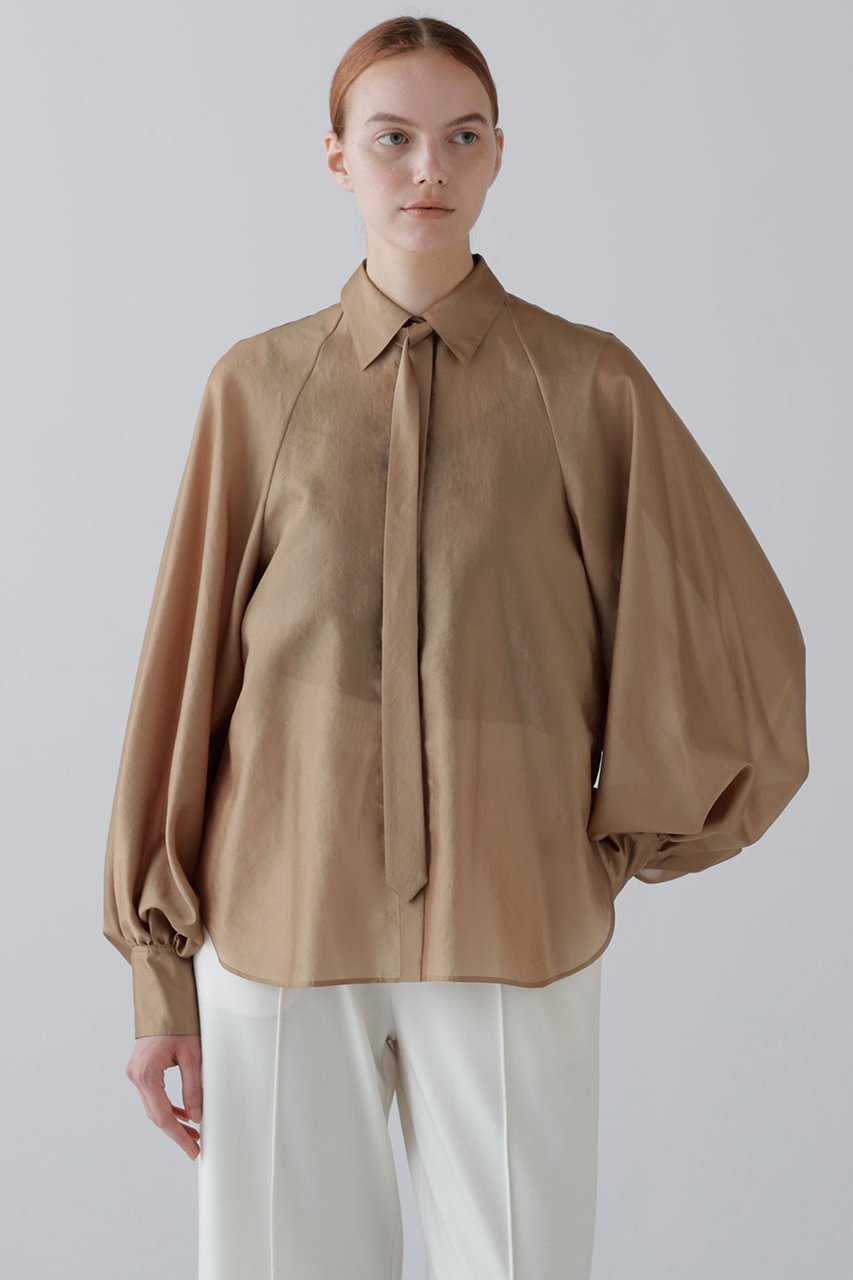 【アドーア/ADORE】のシルキーオーガンブラウス 人気、トレンドファッション・服の通販 founy(ファニー) 　ファッション　Fashion　レディースファッション　Fashion for Women　トップス・カットソー　Cut & Sew Tops　シャツ・ブラウス・オフィスカジュアル　Elegant Blouses & Button-Ups　オーガンジー　Organza Fabric　シアー　Sheer, See-Through　シルク　Silk, 100% Silk　スリーブ　Sleeve, Long Sleeve / Short Sleeve　モダン　Modern, Contemporary　ロング　Long, Long-Length　other-5|ID: prp329100004877993 ipo3291000000036389101