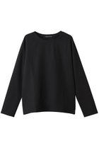 【ミズイロ インド/mizuiro ind】のジャカードクルーネックプルオーバー 人気、トレンドファッション・服の通販 founy(ファニー) ファッション Fashion レディースファッション Fashion for Women トップス・カットソー Cut & Sew Tops シャツ・ブラウス・オフィスカジュアル Elegant Blouses & Button-Ups カジュアルプルオーバー・ニットトップス Pullovers & Knit Tops / Casual Pullovers おすすめ Recommended / Our Picks カットソー Cut and Sewn Top シンプル Simple, Minimal ジャカード／ジャガード Jacquard, Woven Pattern ストレッチ Stretch, Stretchy Fabric スリーブ Sleeve, Long Sleeve / Short Sleeve セットアップ Set-Up, Coordinated Outfit ロング Long, Long-Length thumbnail black|ID: prp329100004878022 ipo3291000000036389352