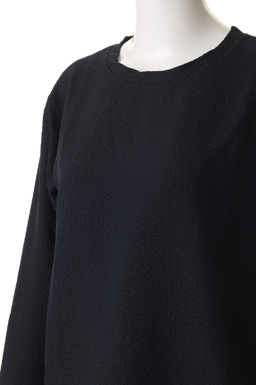 【ミズイロ インド/mizuiro ind】のジャカードクルーネックプルオーバー 人気、トレンドファッション・服の通販 founy(ファニー) 　ファッション　Fashion　レディースファッション　Fashion for Women　トップス・カットソー　Cut & Sew Tops　シャツ・ブラウス・オフィスカジュアル　Elegant Blouses & Button-Ups　カジュアルプルオーバー・ニットトップス　Pullovers & Knit Tops / Casual Pullovers　おすすめ　Recommended / Our Picks　カットソー　Cut and Sewn Top　シンプル　Simple, Minimal　ジャカード／ジャガード　Jacquard, Woven Pattern　ストレッチ　Stretch, Stretchy Fabric　スリーブ　Sleeve, Long Sleeve / Short Sleeve　セットアップ　Set-Up, Coordinated Outfit　ロング　Long, Long-Length　other-5|ID: prp329100004878022 ipo3291000000036389360