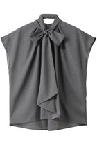 【デザイン ワークス/DESIGN WORKS】のT/Wボイルボウタイブラウス 人気、トレンドファッション・服の通販 founy(ファニー) ファッション Fashion レディースファッション Fashion for Women トップス・カットソー Cut & Sew Tops シャツ・ブラウス・オフィスカジュアル Elegant Blouses & Button-Ups シンプル Simple, Minimal ジャケット Jacket, Outerwear スリーブ Sleeve, Long Sleeve / Short Sleeve ボウタイ Bow Tie, Neck Bow ロング Long, Long-Length thumbnail ライトグレー|ID: prp329100004878028 ipo3291000000036389410