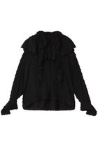 【メゾンスペシャル/MAISON SPECIAL】の2way Ruffled Frilled Blouse/2WAYラッフルフリルブラウス 人気、トレンドファッション・服の通販 founy(ファニー) ファッション Fashion レディースファッション Fashion for Women トップス・カットソー Cut & Sew Tops シャツ・ブラウス・オフィスカジュアル Elegant Blouses & Button-Ups インナー Innerwear ジャカード／ジャガード Jacquard, Woven Pattern ジャケット Jacket, Outerwear ストライプ Stripe, Striped Pattern スリーブ Sleeve, Long Sleeve / Short Sleeve とろみ Fluid, Flowy Fabric チェック Check, Plaid, Tartan ドット Polka Dot, Dot Pattern フリル Frill, Ruffle ラッフル Ruffle, Frill ロング Long, Long-Length thumbnail BLK(ブラック)|ID: prp329100004878032 ipo3291000000036389464