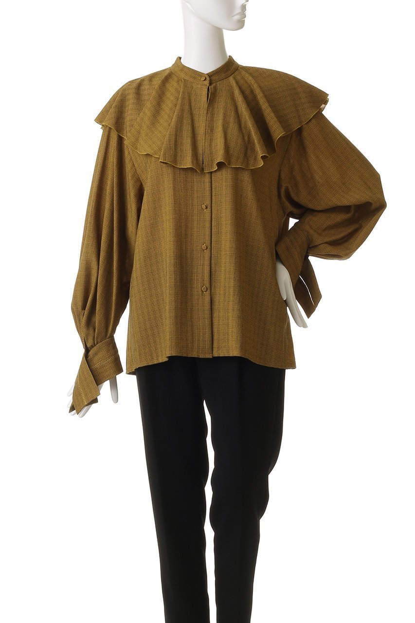 【メゾンスペシャル/MAISON SPECIAL】の2way Ruffled Frilled Blouse/2WAYラッフルフリルブラウス 人気、トレンドファッション・服の通販 founy(ファニー) 　ファッション　Fashion　レディースファッション　Fashion for Women　トップス・カットソー　Cut & Sew Tops　シャツ・ブラウス・オフィスカジュアル　Elegant Blouses & Button-Ups　インナー　Innerwear　ジャカード／ジャガード　Jacquard, Woven Pattern　ジャケット　Jacket, Outerwear　ストライプ　Stripe, Striped Pattern　スリーブ　Sleeve, Long Sleeve / Short Sleeve　とろみ　Fluid, Flowy Fabric　チェック　Check, Plaid, Tartan　ドット　Polka Dot, Dot Pattern　フリル　Frill, Ruffle　ラッフル　Ruffle, Frill　ロング　Long, Long-Length　other-6|ID: prp329100004878032 ipo3291000000036389472