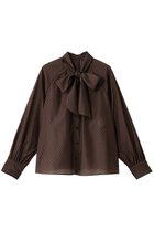 【アナイ/ANAYI】のドットオーガンジーリボンブラウス 人気、トレンドファッション・服の通販 founy(ファニー) ファッション Fashion レディースファッション Fashion for Women トップス・カットソー Cut & Sew Tops シャツ・ブラウス・オフィスカジュアル Elegant Blouses & Button-Ups オーガンジー Organza Fabric カフス Cuff Design シルク Silk, 100% Silk スリーブ Sleeve, Long Sleeve / Short Sleeve ドット Polka Dot, Dot Pattern フェミニン Feminine, Girly ロング Long, Long-Length thumbnail ブラウン|ID: prp329100004878039 ipo3291000000036389566