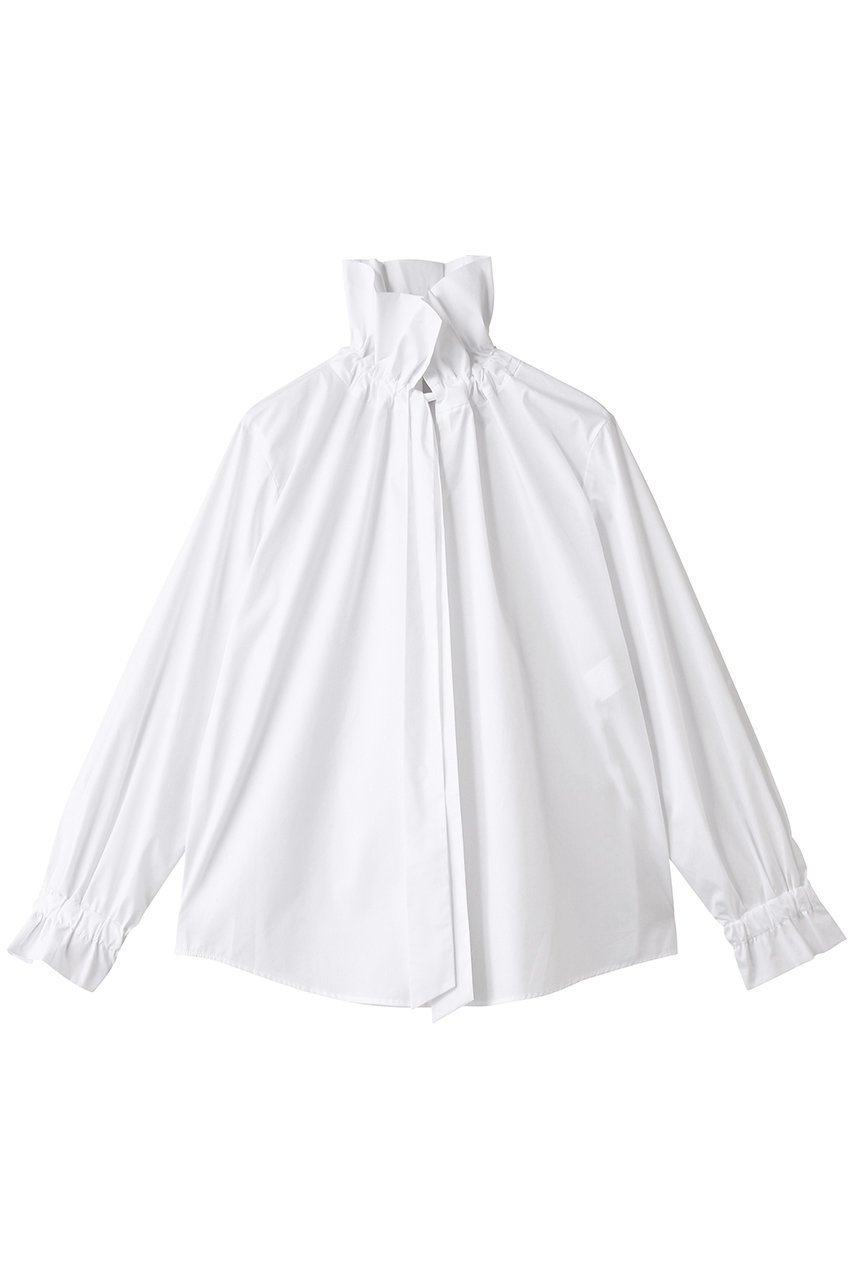 【デパリエ/DEPAREILLE】のタイプライターフリルブラウス 人気、トレンドファッション・服の通販 founy(ファニー) 　ファッション　Fashion　レディースファッション　Fashion for Women　トップス・カットソー　Cut & Sew Tops　シャツ・ブラウス・オフィスカジュアル　Elegant Blouses & Button-Ups　スリーブ　Sleeve, Long Sleeve / Short Sleeve　タイプライター　Typewriter Fabric, Crisp Cotton　フィット　Fit, Slim Fit　フリル　Frill, Ruffle　ロング　Long, Long-Length　 other-1|ID: prp329100004878043 ipo3291000000036389598