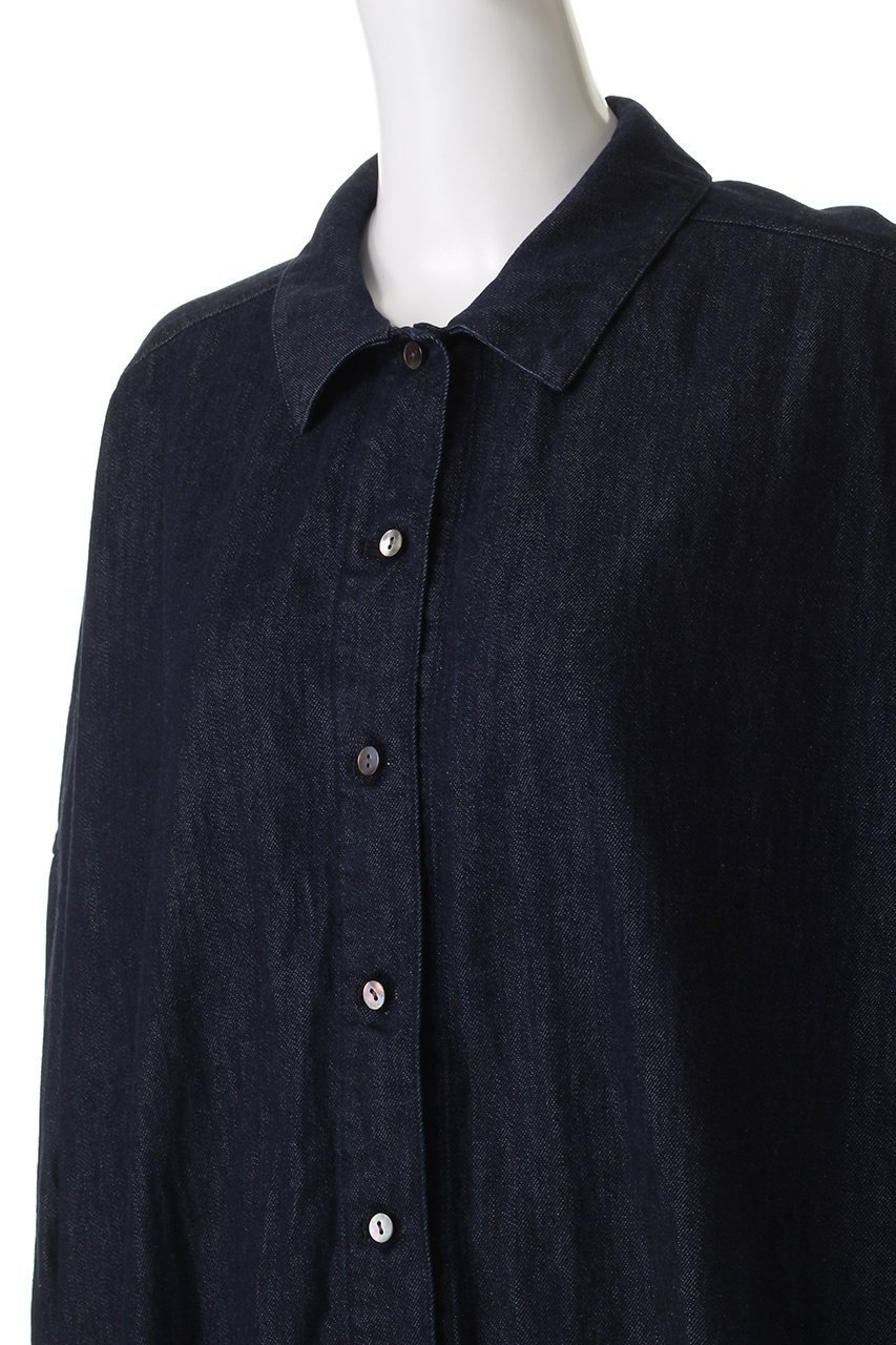 【ミズイロ インド/mizuiro ind】のデニムワイドシャツ 人気、トレンドファッション・服の通販 founy(ファニー) 　ファッション　Fashion　レディースファッション　Fashion for Women　トップス・カットソー　Cut & Sew Tops　シャツ・ブラウス・オフィスカジュアル　Elegant Blouses & Button-Ups　シンプル　Simple, Minimal　スリーブ　Sleeve, Long Sleeve / Short Sleeve　デニム　Denim, Jeans Material　ボトム　Bottoms, Lower Wear　ロング　Long, Long-Length　other-5|ID: prp329100004878046 ipo3291000000036389631