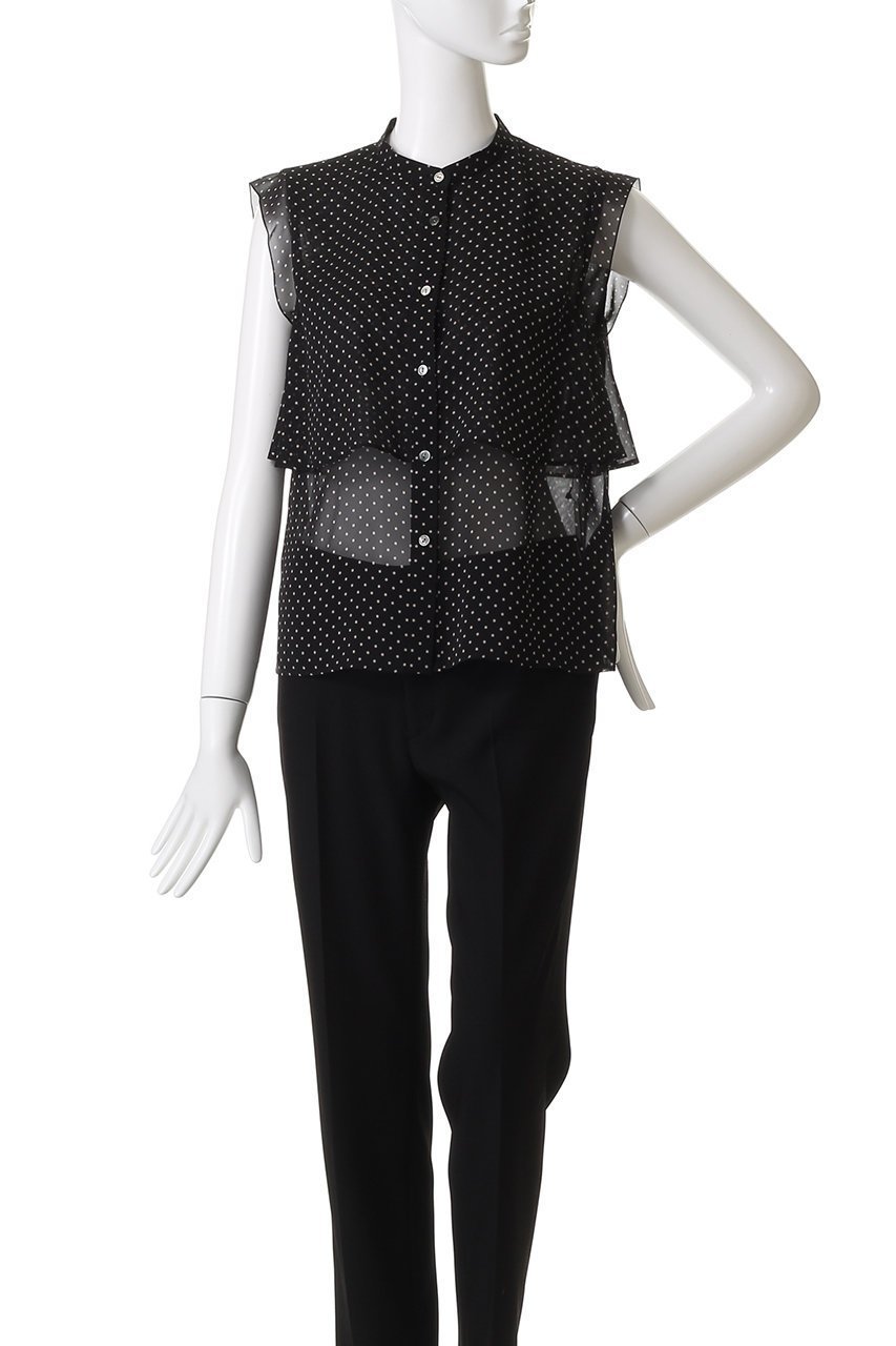 【アナイ/ANAYI】のドットPTシフォンノースリーブブラウス 人気、トレンドファッション・服の通販 founy(ファニー) ファッション Fashion レディースファッション Fashion for Women トップス・カットソー Cut & Sew Tops キャミソール&ノースリーブ Camisoles & Sleeveless Tops シャツ・ブラウス・オフィスカジュアル Elegant Blouses & Button-Ups シアー Sheer, See-Through シフォン Chiffon, Lightweight Fabric シンプル Simple, Minimal ドット Polka Dot, Dot Pattern ノースリーブ Sleeveless, No-Sleeve フェミニン Feminine, Girly プリント Print, Printed Pattern other-2|ID: prp329100004878055 ipo3291000000036389702