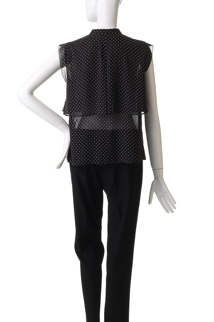 【アナイ/ANAYI】のドットPTシフォンノースリーブブラウス 人気、トレンドファッション・服の通販 founy(ファニー) ファッション Fashion レディースファッション Fashion for Women トップス・カットソー Cut & Sew Tops キャミソール&ノースリーブ Camisoles & Sleeveless Tops シャツ・ブラウス・オフィスカジュアル Elegant Blouses & Button-Ups シアー Sheer, See-Through シフォン Chiffon, Lightweight Fabric シンプル Simple, Minimal ドット Polka Dot, Dot Pattern ノースリーブ Sleeveless, No-Sleeve フェミニン Feminine, Girly プリント Print, Printed Pattern other-4|ID: prp329100004878055 ipo3291000000036389704