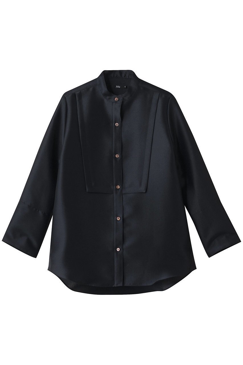 【エムフィル/M Fil】のシルキーWクロス ロングカフスシャツ インテリア・キッズ・メンズ・レディースファッション・服の通販 founy(ファニー) 　ファッション　Fashion　レディースファッション　Fashion for Women　トップス・カットソー　Cut & Sew Tops　シャツ・ブラウス・オフィスカジュアル　Elegant Blouses & Button-Ups　なめらか　Smooth, Silky Texture　カフス　Cuff Design　シンプル　Simple, Minimal　スリーブ　Sleeve, Long Sleeve / Short Sleeve　ダブル　Double, Double-Breasted　ロング　Long, Long-Length　エレガント 上品　Elegant　ネイビー|ID: prp329100004878057 ipo3291000000036389732