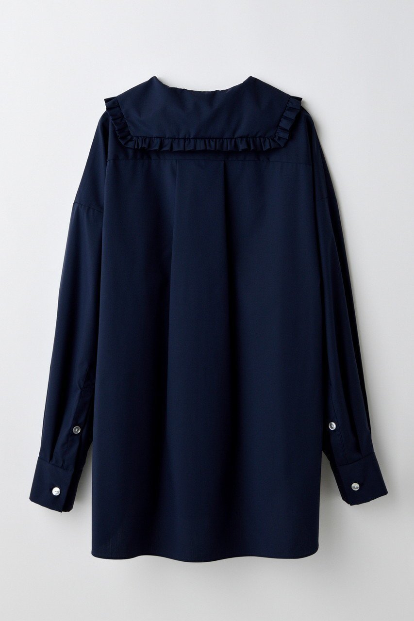 【エンフォルド/ENFOLD】のFRILL-COLLAR SHIRT/シャツ 人気、トレンドファッション・服の通販 founy(ファニー) ファッション Fashion レディースファッション Fashion for Women トップス・カットソー Cut & Sew Tops シャツ・ブラウス・オフィスカジュアル Elegant Blouses & Button-Ups おすすめ Recommended / Our Picks インナー Innerwear サークル Circle, Round Design スリーブ Sleeve, Long Sleeve / Short Sleeve フリル Frill, Ruffle ロング Long, Long-Length other-2|ID: prp329100004878062 ipo3291000000036389767