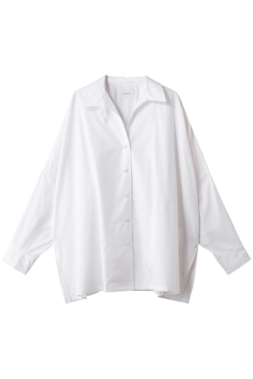 【ミディウミソリッド/MIDIUMISOLID】のスキッパーポンチョシャツ インテリア・キッズ・メンズ・レディースファッション・服の通販 founy(ファニー) 　ファッション　Fashion　レディースファッション　Fashion for Women　アウター　Coat / Outerwear Collection　ポンチョ・ケープコート　Ponchos & Capes　トップス・カットソー　Cut & Sew Tops　シャツ・ブラウス・オフィスカジュアル　Elegant Blouses & Button-Ups　スリット　Slit, Slit Detail　スリーブ　Sleeve, Long Sleeve / Short Sleeve　ポンチョ　Poncho, Cape Style　ロング　Long, Long-Length　off white|ID: prp329100004878067 ipo3291000000036389814