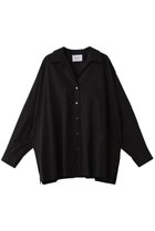 【ミディウミソリッド/MIDIUMISOLID】のスキッパーポンチョシャツ 人気、トレンドファッション・服の通販 founy(ファニー) ファッション Fashion レディースファッション Fashion for Women アウター Coat / Outerwear Collection ポンチョ・ケープコート Ponchos & Capes トップス・カットソー Cut & Sew Tops シャツ・ブラウス・オフィスカジュアル Elegant Blouses & Button-Ups スリット Slit, Slit Detail スリーブ Sleeve, Long Sleeve / Short Sleeve ポンチョ Poncho, Cape Style ロング Long, Long-Length thumbnail black|ID: prp329100004878067 ipo3291000000036389816