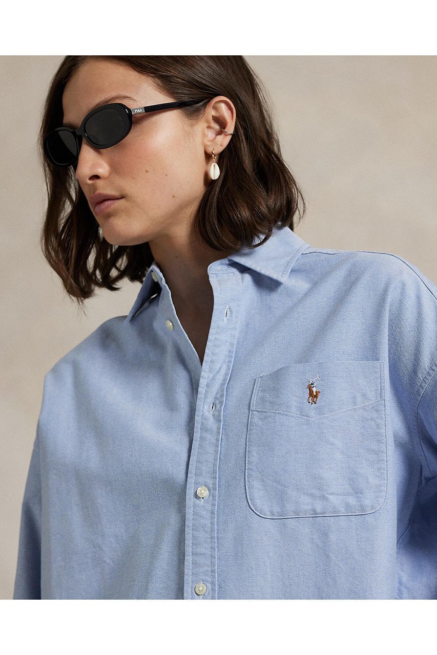 【ラルフローレン/RALPH LAUREN】の【POLO RALPH LAUREN】ビッグ コットン オックスフォード シャツ 人気、トレンドファッション・服の通販 founy(ファニー) 　ファッション　Fashion　レディースファッション　Fashion for Women　トップス・カットソー　Cut & Sew Tops　シャツ・ブラウス・オフィスカジュアル　Elegant Blouses & Button-Ups　シンプル　Simple, Minimal　スリーブ　Sleeve, Long Sleeve / Short Sleeve　ビッグ　Big, Oversized　ポケット　Pocket, Pocket Detail　ロング　Long, Long-Length　other-2|ID: prp329100004878071 ipo3291000000036389853