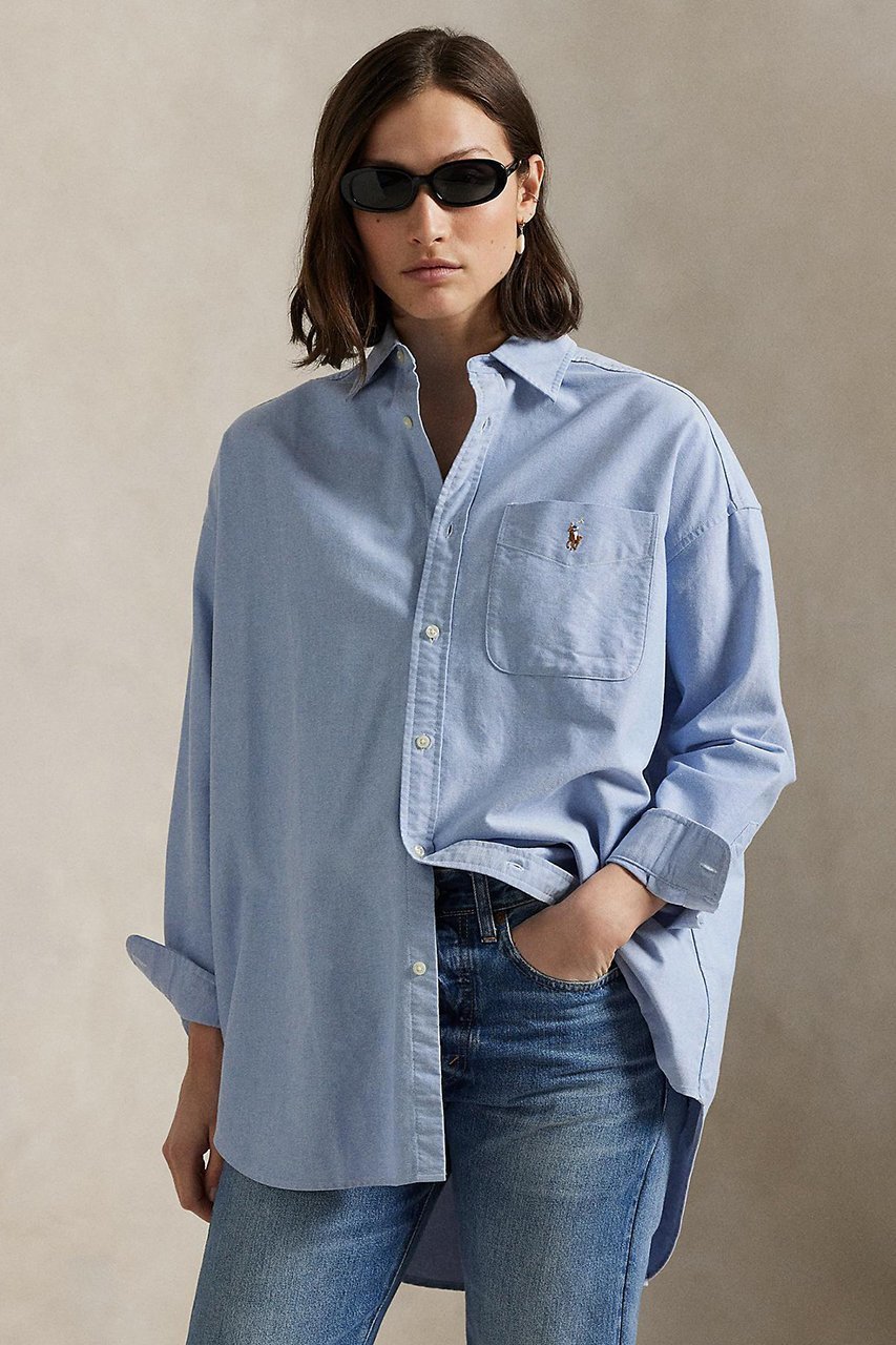 【ラルフローレン/RALPH LAUREN】の【POLO RALPH LAUREN】ビッグ コットン オックスフォード シャツ 人気、トレンドファッション・服の通販 founy(ファニー) 　ファッション　Fashion　レディースファッション　Fashion for Women　トップス・カットソー　Cut & Sew Tops　シャツ・ブラウス・オフィスカジュアル　Elegant Blouses & Button-Ups　シンプル　Simple, Minimal　スリーブ　Sleeve, Long Sleeve / Short Sleeve　ビッグ　Big, Oversized　ポケット　Pocket, Pocket Detail　ロング　Long, Long-Length　other-5|ID: prp329100004878071 ipo3291000000036389856