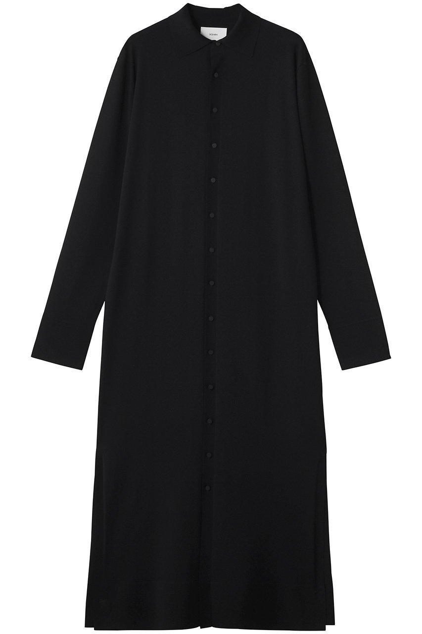 【セアン/SCEARN】のLUSTROUS SYNTHETIC KNIT インテリア・キッズ・メンズ・レディースファッション・服の通販 founy(ファウニー) 　ファッション　Fashion　レディースファッション　Fashion for Women　トップス・カットソー　Cut & Sew Tops　ニット　Knit Tops & Sweaters　カーディガン・羽織り　Layered Style Cardigans　おすすめ　Recommended / Our Picks　カーディガン　Cardigan, Knitwear　シンプル　Simple, Minimal　スリット　Slit, Slit Detail　セットアップ　Set-Up, Coordinated Outfit　エレガント 上品　Elegant　Black|ID: prp329100004878073 ipo3291000000036898584