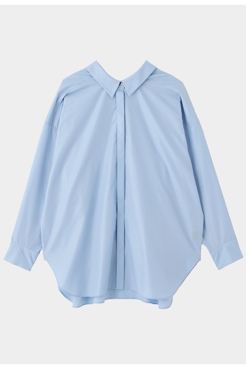 【ル フィル/LE PHIL】のラスターブロードバックスリットブラウス インテリア・キッズ・メンズ・レディースファッション・服の通販 founy(ファニー) 　ファッション　Fashion　レディースファッション　Fashion for Women　トップス・カットソー　Cut & Sew Tops　シャツ・ブラウス・オフィスカジュアル　Elegant Blouses & Button-Ups　バッグ　Bags　おすすめ　Recommended / Our Picks　インナー　Innerwear　クラシック　Classic, Timeless Style　ショルダー　Shoulder, Shoulder Strap　シンプル　Simple, Minimal　スリット　Slit, Slit Detail　スリーブ　Sleeve, Long Sleeve / Short Sleeve　ドロップ　Drop Shoulder, Dropped Style　ビッグ　Big, Oversized　ベーシック　Basic, Essential　リラックス　Relax, Relaxed Fit　ロング　Long, Long-Length　エレガント 上品　Elegant　別注　Limited Edition, Custom Order　ブルー|ID: prp329100004878074 ipo3291000000036389871