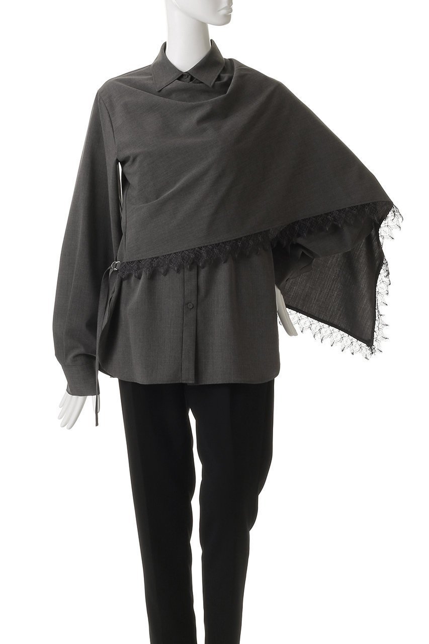 【プランク プロジェクト/PRANK PROJECT】のスカーフシャツ / Scarf Shirt 人気、トレンドファッション・服の通販 founy(ファニー) 　ファッション　Fashion　レディースファッション　Fashion for Women　トップス・カットソー　Cut & Sew Tops　シャツ・ブラウス・オフィスカジュアル　Elegant Blouses & Button-Ups　ジャケット　Jacket, Outerwear　スカーフ　Scarf, Neckwear　スリーブ　Sleeve, Long Sleeve / Short Sleeve　ドッキング　Docking, Mixed Material　ドレープ　Drape, Draping Fabric　ラップ　Wrap, Wrap Design　レース　Lace, Lace Fabric　ロング　Long, Long-Length　other-2|ID: prp329100004878078 ipo3291000000036389898