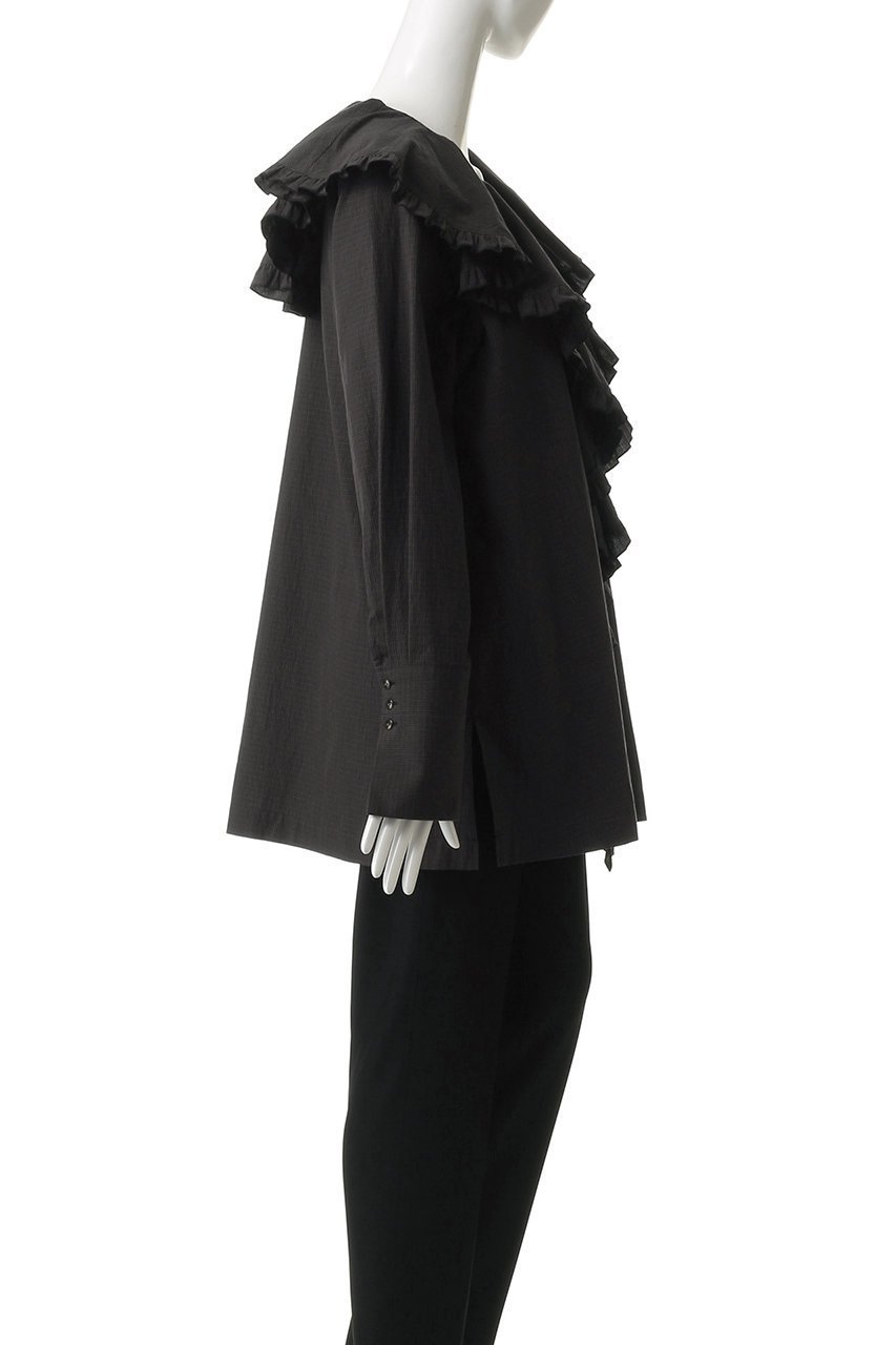 【ウーア/Uhr】のラッフルフリルシャツ 人気、トレンドファッション・服の通販 founy(ファニー) ファッション Fashion レディースファッション Fashion for Women トップス・カットソー Cut & Sew Tops シャツ・ブラウス・オフィスカジュアル Elegant Blouses & Button-Ups おすすめ Recommended / Our Picks スリット Slit, Slit Detail スリーブ Sleeve, Long Sleeve / Short Sleeve バランス Balance, Style Balance フリル Frill, Ruffle ロング Long, Long-Length other-3|ID: prp329100004878082 ipo3291000000036389949