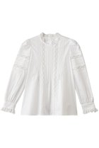 【ビリティス ディセッタン/Bilitis dix-sept ans】のレースハイネックブラウス 人気、トレンドファッション・服の通販 founy(ファニー) ファッション Fashion レディースファッション Fashion for Women トップス・カットソー Cut & Sew Tops シャツ・ブラウス・オフィスカジュアル Elegant Blouses & Button-Ups スラックス Slacks, Dress Pants スリーブ Sleeve, Long Sleeve / Short Sleeve デニム Denim, Jeans Material ハイネック High Neck, Mock Neck フェミニン Feminine, Girly フレア Flare, Flared レース Lace, Lace Fabric ロング Long, Long-Length thumbnail ホワイト|ID: prp329100004878083 ipo3291000000036389953