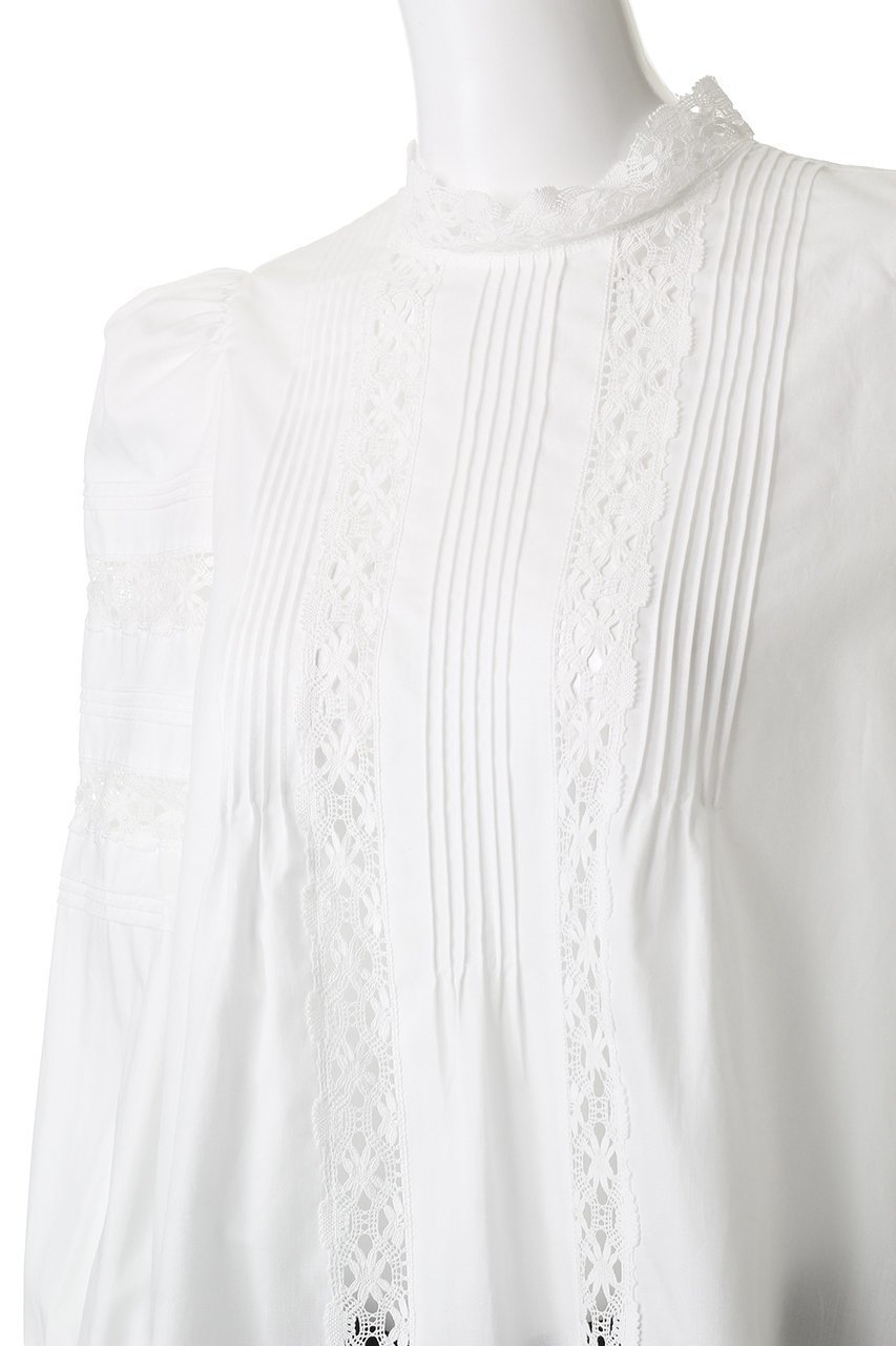 【ビリティス ディセッタン/Bilitis dix-sept ans】のレースハイネックブラウス 人気、トレンドファッション・服の通販 founy(ファニー) 　ファッション　Fashion　レディースファッション　Fashion for Women　トップス・カットソー　Cut & Sew Tops　シャツ・ブラウス・オフィスカジュアル　Elegant Blouses & Button-Ups　スラックス　Slacks, Dress Pants　スリーブ　Sleeve, Long Sleeve / Short Sleeve　デニム　Denim, Jeans Material　ハイネック　High Neck, Mock Neck　フェミニン　Feminine, Girly　フレア　Flare, Flared　レース　Lace, Lace Fabric　ロング　Long, Long-Length　other-5|ID: prp329100004878083 ipo3291000000036389957