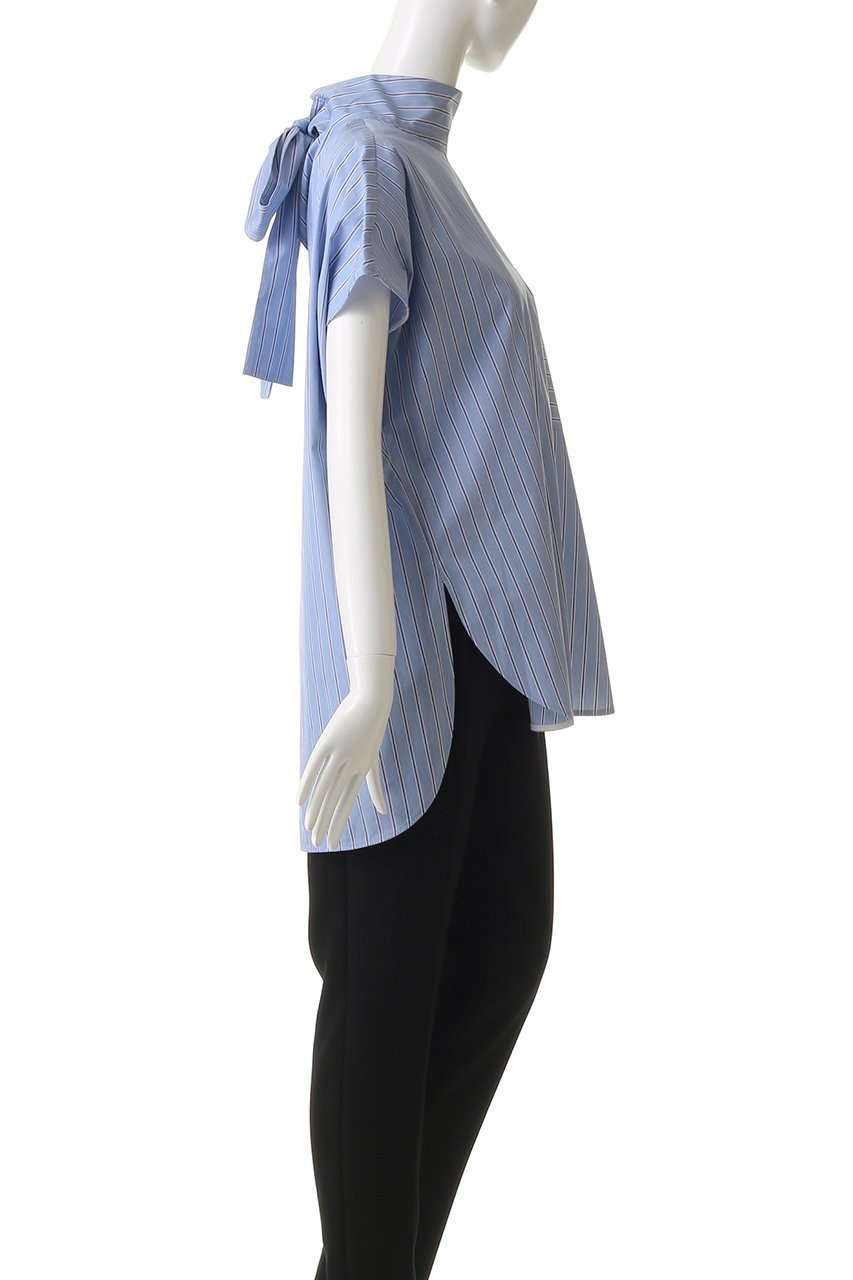 【アンクレイヴ/uncrave】のTHOMAS MASON ボウタイブラウス 人気、トレンドファッション・服の通販 founy(ファニー) 　ファッション　Fashion　レディースファッション　Fashion for Women　トップス・カットソー　Cut & Sew Tops　シャツ・ブラウス・オフィスカジュアル　Elegant Blouses & Button-Ups　ストライプ　Stripe, Striped Pattern　スリーブ　Sleeve, Long Sleeve / Short Sleeve　ドレス　Dress, One-Piece　ハイネック　High Neck, Mock Neck　フレンチ　French, French Style　リボン　Ribbon, Bow　ロング　Long, Long-Length　エレガント 上品　Elegant　other-3|ID: prp329100004878091 ipo3291000000036390030