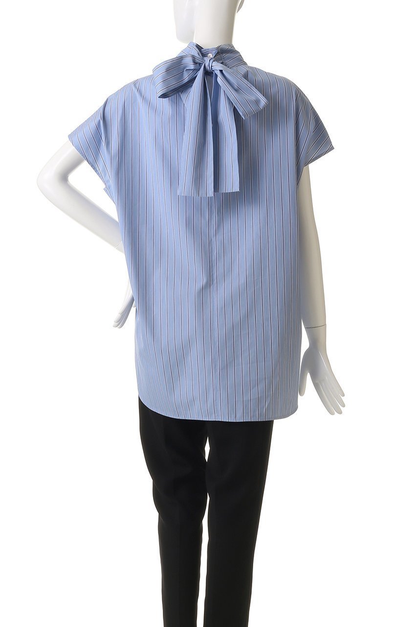 【アンクレイヴ/uncrave】のTHOMAS MASON ボウタイブラウス 人気、トレンドファッション・服の通販 founy(ファニー) 　ファッション　Fashion　レディースファッション　Fashion for Women　トップス・カットソー　Cut & Sew Tops　シャツ・ブラウス・オフィスカジュアル　Elegant Blouses & Button-Ups　ストライプ　Stripe, Striped Pattern　スリーブ　Sleeve, Long Sleeve / Short Sleeve　ドレス　Dress, One-Piece　ハイネック　High Neck, Mock Neck　フレンチ　French, French Style　リボン　Ribbon, Bow　ロング　Long, Long-Length　エレガント 上品　Elegant　other-4|ID: prp329100004878091 ipo3291000000036390031