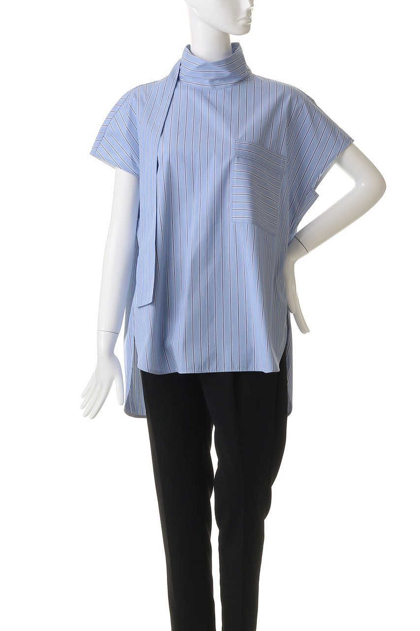 【アンクレイヴ/uncrave】のTHOMAS MASON ボウタイブラウス 人気、トレンドファッション・服の通販 founy(ファニー) 　ファッション　Fashion　レディースファッション　Fashion for Women　トップス・カットソー　Cut & Sew Tops　シャツ・ブラウス・オフィスカジュアル　Elegant Blouses & Button-Ups　ストライプ　Stripe, Striped Pattern　スリーブ　Sleeve, Long Sleeve / Short Sleeve　ドレス　Dress, One-Piece　ハイネック　High Neck, Mock Neck　フレンチ　French, French Style　リボン　Ribbon, Bow　ロング　Long, Long-Length　エレガント 上品　Elegant　other-6|ID: prp329100004878091 ipo3291000000036390033