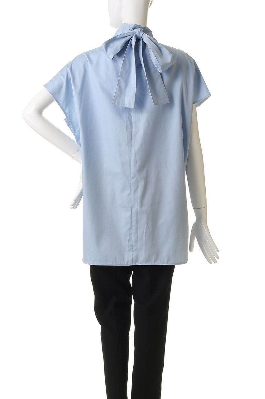 【アンクレイヴ/uncrave】のブロードクロス ボウタイブラウス 人気、トレンドファッション・服の通販 founy(ファニー) 　ファッション　Fashion　レディースファッション　Fashion for Women　トップス・カットソー　Cut & Sew Tops　シャツ・ブラウス・オフィスカジュアル　Elegant Blouses & Button-Ups　サテン　Satin, Glossy Fabric　スリーブ　Sleeve, Long Sleeve / Short Sleeve　ハイネック　High Neck, Mock Neck　フレンチ　French, French Style　ブロード　Broadcloth, Fine Cotton　リボン　Ribbon, Bow　ロング　Long, Long-Length　other-4|ID: prp329100004878092 ipo3291000000036390041