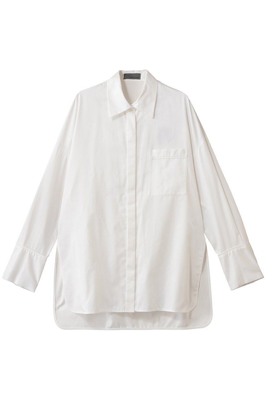 【アンクレイヴ/uncrave】のブロードクロス BIGシャツ 人気、トレンドファッション・服の通販 founy(ファニー) 　ファッション　Fashion　レディースファッション　Fashion for Women　トップス・カットソー　Cut & Sew Tops　シャツ・ブラウス・オフィスカジュアル　Elegant Blouses & Button-Ups　カシュクール　Wrap Design　カフス　Cuff Design　サテン　Satin, Glossy Fabric　スリーブ　Sleeve, Long Sleeve / Short Sleeve　パイピング　Piping, Trim Design　ビッグ　Big, Oversized　ブロード　Broadcloth, Fine Cotton　ポケット　Pocket, Pocket Detail　ヨーク　Yoke, Yoke Design　ロング　Long, Long-Length　 other-1|ID: prp329100004878094 ipo3291000000036390055