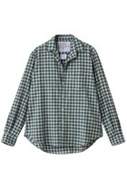 【フランク&アイリーン/Frank&Eileen】のEILEEN イタリアンコットン ミニチェック シャツ 人気、トレンドファッション・服の通販 founy(ファニー) ファッション Fashion レディースファッション Fashion for Women トップス・カットソー Cut & Sew Tops シャツ・ブラウス・オフィスカジュアル Elegant Blouses & Button-Ups スリーブ Sleeve, Long Sleeve / Short Sleeve チェック Check, Plaid, Tartan ロング Long, Long-Length 定番 Standard, Basic Item thumbnail グリーン|ID: prp329100004878098 ipo3291000000036390084
