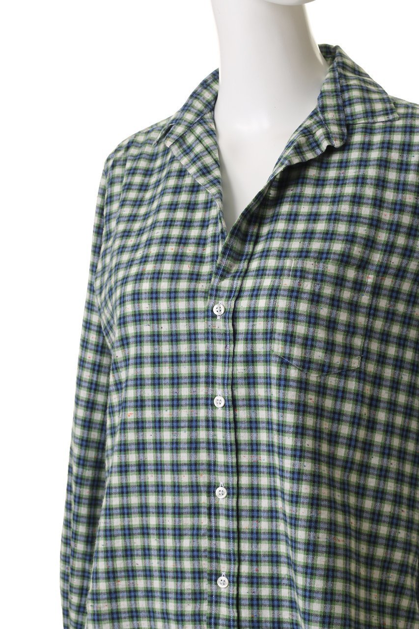 【フランク&アイリーン/Frank&Eileen】のEILEEN イタリアンコットン ミニチェック シャツ 人気、トレンドファッション・服の通販 founy(ファニー) 　ファッション　Fashion　レディースファッション　Fashion for Women　トップス・カットソー　Cut & Sew Tops　シャツ・ブラウス・オフィスカジュアル　Elegant Blouses & Button-Ups　スリーブ　Sleeve, Long Sleeve / Short Sleeve　チェック　Check, Plaid, Tartan　ロング　Long, Long-Length　定番　Standard, Basic Item　other-5|ID: prp329100004878098 ipo3291000000036390088