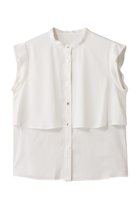 【アナイ/ANAYI】のバックサテンノースリーブブラウス 人気、トレンドファッション・服の通販 founy(ファニー) ファッション Fashion レディースファッション Fashion for Women トップス・カットソー Cut & Sew Tops キャミソール&ノースリーブ Camisoles & Sleeveless Tops シャツ・ブラウス・オフィスカジュアル Elegant Blouses & Button-Ups バッグ Bags サテン Satin, Glossy Fabric スタンド Stand Collar, Upright Stand ノースリーブ Sleeveless, No-Sleeve thumbnail ホワイト|ID: prp329100004878109 ipo3291000000036390193