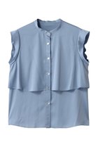 【アナイ/ANAYI】のバックサテンノースリーブブラウス 人気、トレンドファッション・服の通販 founy(ファニー) ファッション Fashion レディースファッション Fashion for Women トップス・カットソー Cut & Sew Tops キャミソール&ノースリーブ Camisoles & Sleeveless Tops シャツ・ブラウス・オフィスカジュアル Elegant Blouses & Button-Ups バッグ Bags サテン Satin, Glossy Fabric スタンド Stand Collar, Upright Stand ノースリーブ Sleeveless, No-Sleeve thumbnail ブルー|ID: prp329100004878109 ipo3291000000036390194