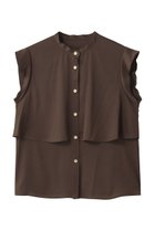 【アナイ/ANAYI】のバックサテンノースリーブブラウス 人気、トレンドファッション・服の通販 founy(ファニー) ファッション Fashion レディースファッション Fashion for Women トップス・カットソー Cut & Sew Tops キャミソール&ノースリーブ Camisoles & Sleeveless Tops シャツ・ブラウス・オフィスカジュアル Elegant Blouses & Button-Ups バッグ Bags サテン Satin, Glossy Fabric スタンド Stand Collar, Upright Stand ノースリーブ Sleeveless, No-Sleeve thumbnail ブラウン|ID: prp329100004878109 ipo3291000000036390195