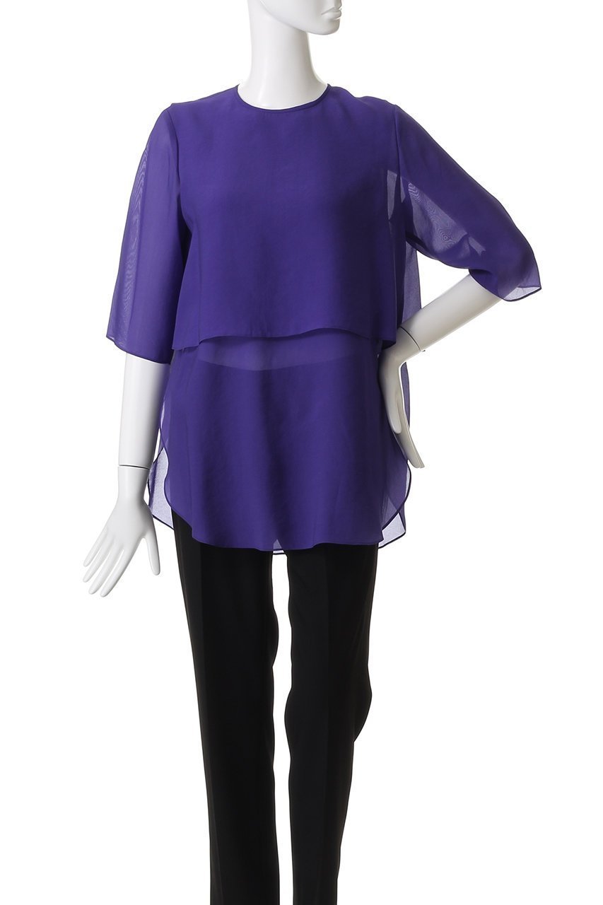 【ドメル/DOMELLE】のオーガンジー ブラウス 人気、トレンドファッション・服の通販 founy(ファニー) 　ファッション　Fashion　レディースファッション　Fashion for Women　トップス・カットソー　Cut & Sew Tops　シャツ・ブラウス・オフィスカジュアル　Elegant Blouses & Button-Ups　オーガンジー　Organza Fabric　ショート　Short, Short Length　スリーブ　Sleeve, Long Sleeve / Short Sleeve　バランス　Balance, Style Balance　リボン　Ribbon, Bow　other-6|ID: prp329100004878112 ipo3291000000036390240