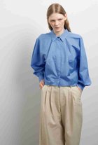 【ランバン オン ブルー/LANVIN en Bleu】のTHOMAS MASONボリュームシャツ 人気、トレンドファッション・服の通販 founy(ファニー) ファッション Fashion レディースファッション Fashion for Women トップス・カットソー Cut & Sew Tops シャツ・ブラウス・オフィスカジュアル Elegant Blouses & Button-Ups スリーブ Sleeve, Long Sleeve / Short Sleeve バランス Balance, Style Balance バルーン Balloon, Balloon Silhouette ファブリック Fabric, Textile フロント Front, Front Design ボトム Bottoms, Lower Wear マニッシュ Mannish, Boyish ロング Long, Long-Length エレガント 上品 Elegant thumbnail ブルー系|ID: prp329100004878120 ipo3291000000036390307