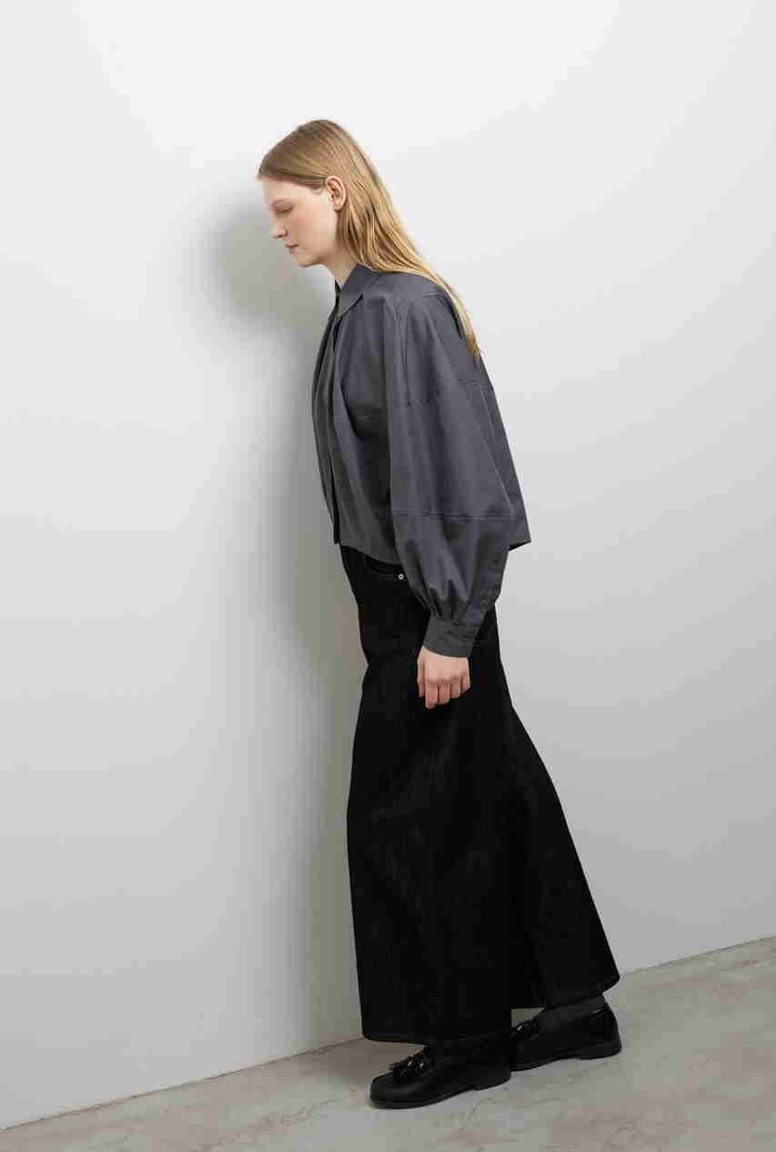 【ランバン オン ブルー/LANVIN en Bleu】のTHOMAS MASONボリュームシャツ 人気、トレンドファッション・服の通販 founy(ファニー) 　ファッション　Fashion　レディースファッション　Fashion for Women　トップス・カットソー　Cut & Sew Tops　シャツ・ブラウス・オフィスカジュアル　Elegant Blouses & Button-Ups　スリーブ　Sleeve, Long Sleeve / Short Sleeve　バランス　Balance, Style Balance　バルーン　Balloon, Balloon Silhouette　ファブリック　Fabric, Textile　フロント　Front, Front Design　ボトム　Bottoms, Lower Wear　マニッシュ　Mannish, Boyish　ロング　Long, Long-Length　エレガント 上品　Elegant　other-5|ID: prp329100004878120 ipo3291000000036390315