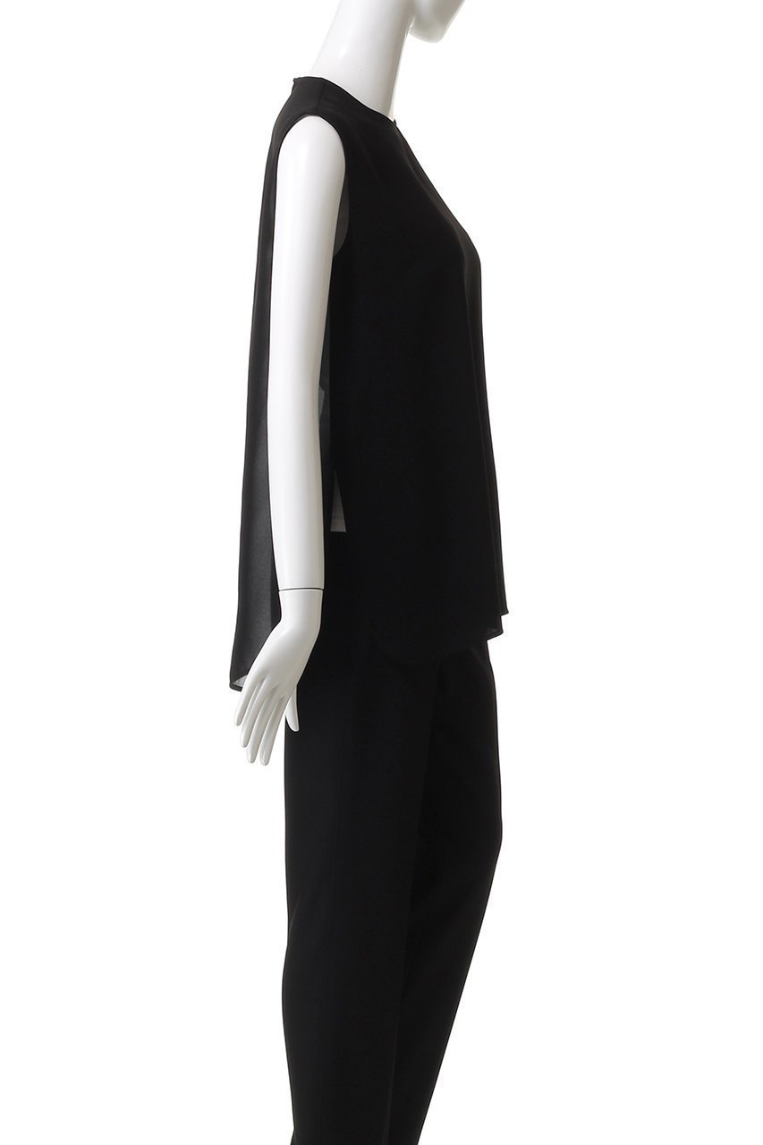 【ベイジ,/BEIGE,】のFLEUR(フルール)/バックシアーノーカラーブラウス 人気、トレンドファッション・服の通販 founy(ファニー) 　ファッション　Fashion　レディースファッション　Fashion for Women　トップス・カットソー　Cut & Sew Tops　キャミソール&ノースリーブ　Camisoles & Sleeveless Tops　シャツ・ブラウス・オフィスカジュアル　Elegant Blouses & Button-Ups　バッグ　Bags　とろみ　Fluid, Flowy Fabric　なめらか　Smooth, Silky Texture　シンプル　Simple, Minimal　スリット　Slit, Slit Detail　デニム　Denim, Jeans Material　ノースリーブ　Sleeveless, No-Sleeve　エレガント 上品　Elegant　other-3|ID: prp329100004878128 ipo3291000000036390389