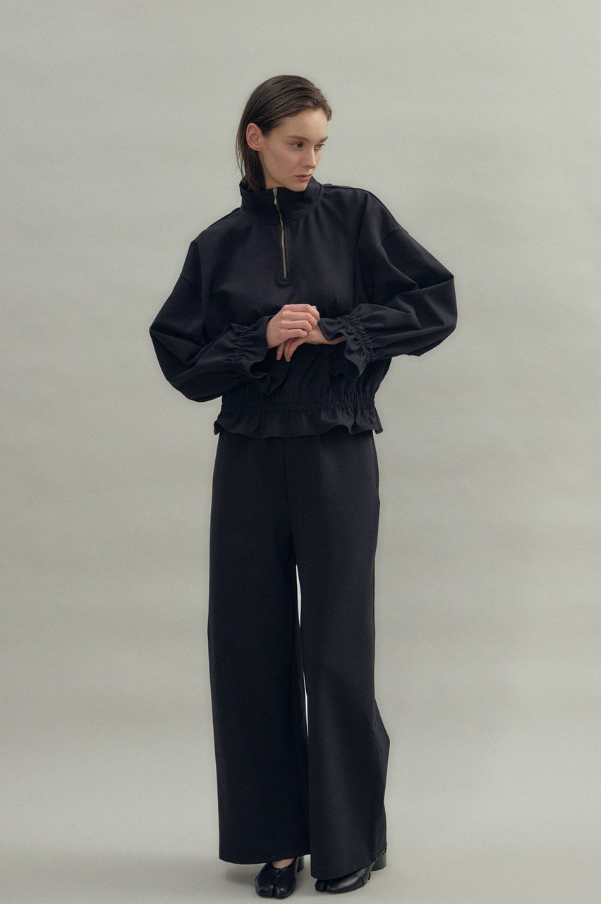 【フローレント/FLORENT】のハーフジップ ギャザー デザイン トップス 人気、トレンドファッション・服の通販 founy(ファニー) 　ファッション　Fashion　レディースファッション　Fashion for Women　トップス・カットソー　Cut & Sew Tops　シャツ・ブラウス・オフィスカジュアル　Elegant Blouses & Button-Ups　ギャザー　Gathered, Ruffled　クッション　Cushion, Throw Pillow　シャーリング　Shirring, Ruched　スポーティ　Sporty, Casual Athletic　スリーブ　Sleeve, Long Sleeve / Short Sleeve　トレンド　Trend, Trending Now　フェミニン　Feminine, Girly　ロング　Long, Long-Length　other-6|ID: prp329100004878144 ipo3291000000036390624