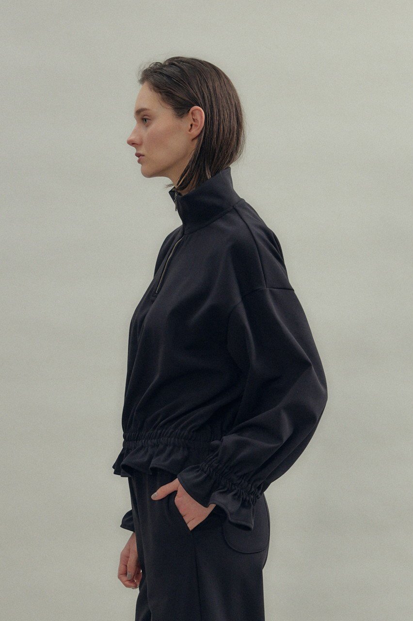 【フローレント/FLORENT】のハーフジップ ギャザー デザイン トップス 人気、トレンドファッション・服の通販 founy(ファニー) 　ファッション　Fashion　レディースファッション　Fashion for Women　トップス・カットソー　Cut & Sew Tops　シャツ・ブラウス・オフィスカジュアル　Elegant Blouses & Button-Ups　ギャザー　Gathered, Ruffled　クッション　Cushion, Throw Pillow　シャーリング　Shirring, Ruched　スポーティ　Sporty, Casual Athletic　スリーブ　Sleeve, Long Sleeve / Short Sleeve　トレンド　Trend, Trending Now　フェミニン　Feminine, Girly　ロング　Long, Long-Length　other-7|ID: prp329100004878144 ipo3291000000036390626