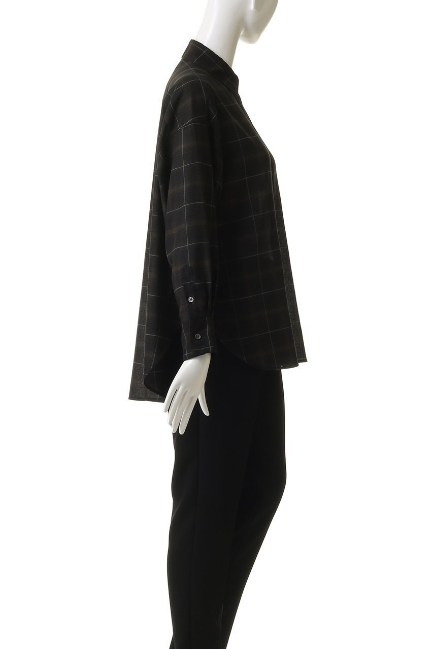 【フローレント/FLORENT】のウール ミックス チェック シャツ 人気、トレンドファッション・服の通販 founy(ファニー) 　ファッション　Fashion　レディースファッション　Fashion for Women　トップス・カットソー　Cut & Sew Tops　シャツ・ブラウス・オフィスカジュアル　Elegant Blouses & Button-Ups　スリーブ　Sleeve, Long Sleeve / Short Sleeve　チェック　Check, Plaid, Tartan　ミックス　Mix, Mixed Style　ロング　Long, Long-Length　other-3|ID: prp329100004878145 ipo3291000000036390653