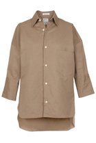 【マディソンブルー/MADISONBLUE】のJ.BRADLEY CUFF SH C/LI J.ブラッドリー カフシャツ 人気、トレンドファッション・服の通販 founy(ファニー) ファッション Fashion レディースファッション Fashion for Women トップス・カットソー Cut & Sew Tops シャツ・ブラウス・オフィスカジュアル Elegant Blouses & Button-Ups ショート Short, Short Length スリーブ Sleeve, Long Sleeve / Short Sleeve セットアップ Set-Up, Coordinated Outfit ツイル Twist, Twisted Detail フェミニン Feminine, Girly フレア Flare, Flared thumbnail ブラウン|ID: prp329100004878166 ipo3291000000036390798