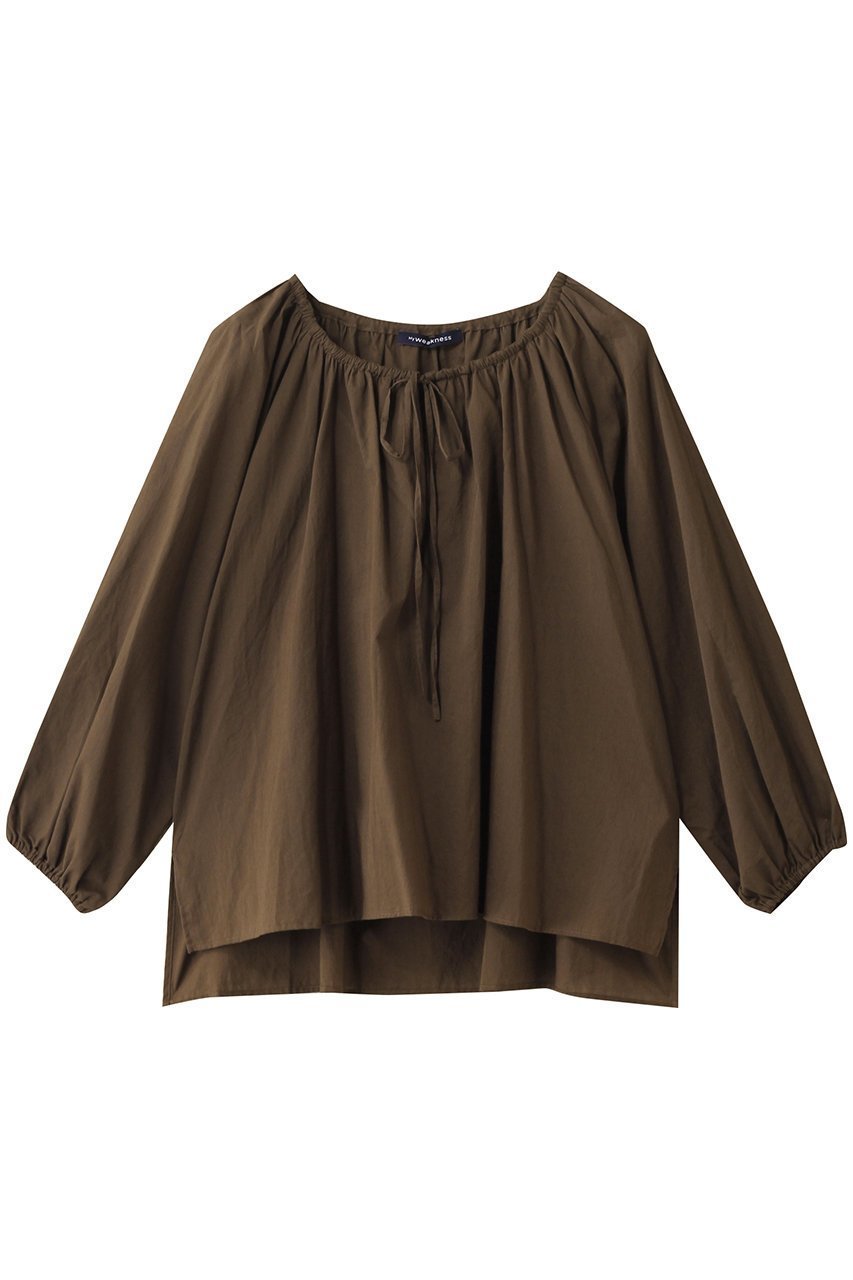 【マイ ウィークネス/MY WEAKNESS】のSmock インテリア・キッズ・メンズ・レディースファッション・服の通販 founy(ファニー) 　ファッション　Fashion　レディースファッション　Fashion for Women　トップス・カットソー　Cut & Sew Tops　シャツ・ブラウス・オフィスカジュアル　Elegant Blouses & Button-Ups　キャミソール　Camisole, Spaghetti Strap Top　ギャザー　Gathered, Ruffled　スモック　Smock, Smock Dress　スリーブ　Sleeve, Long Sleeve / Short Sleeve　タンク　Tank Top, Sleeveless Top　リラックス　Relax, Relaxed Fit　ロング　Long, Long-Length　エレガント 上品　Elegant　ブラウン|ID: prp329100004878175 ipo3291000000036390850