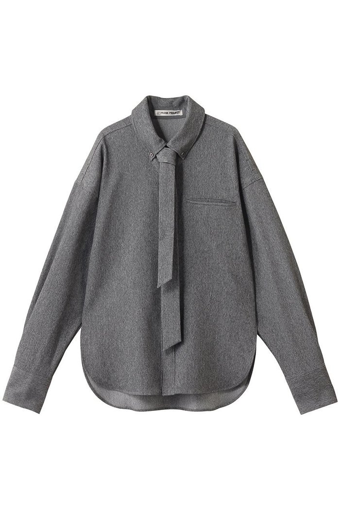 【プランク プロジェクト/PRANK PROJECT】のネクタイ付きシャツ / Shirt with Tie インテリア・キッズ・メンズ・レディースファッション・服の通販 founy(ファニー) https://founy.com/ ファッション Fashion レディースファッション Fashion for Women トップス・カットソー Cut & Sew Tops シャツ・ブラウス・オフィスカジュアル Elegant Blouses & Button-Ups スリット Slit, Slit Detail スリーブ Sleeve, Long Sleeve / Short Sleeve ダウン Down, Puffer ロング Long, Long-Length |ID: prp329100004878190 ipo3291000000036391002